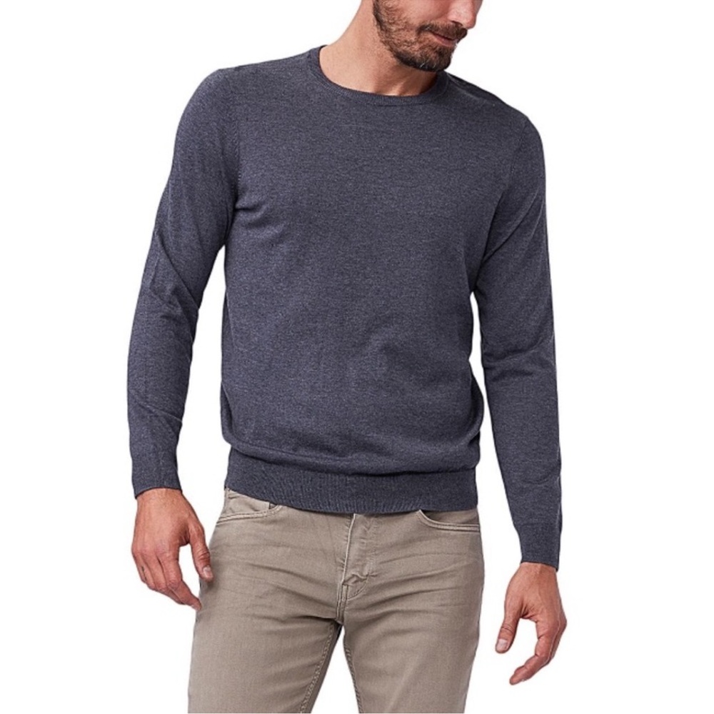 PAIGE Men's Charcoal Crewneck Sweater